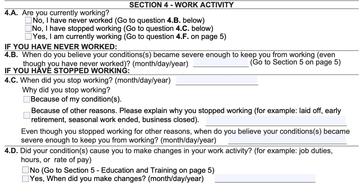 Ssa Form How To Fill Out Your Disability Claim