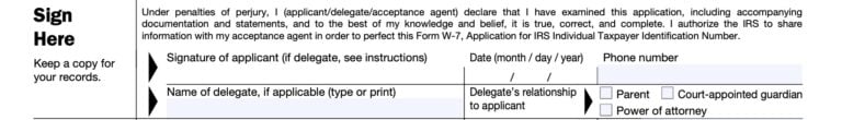 Irs Form W Instructions Completing Your Itin Application