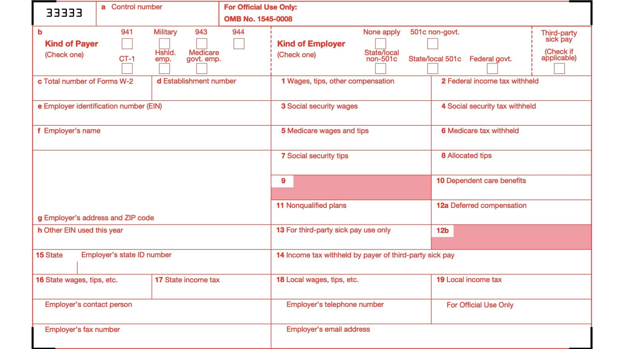 IRS Form 8922 Instructions Third Party Sick Pay Recap