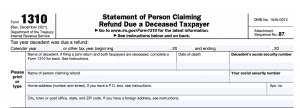 IRS Form 1310 Instructions - Tax Refund on A Decedent's Behalf