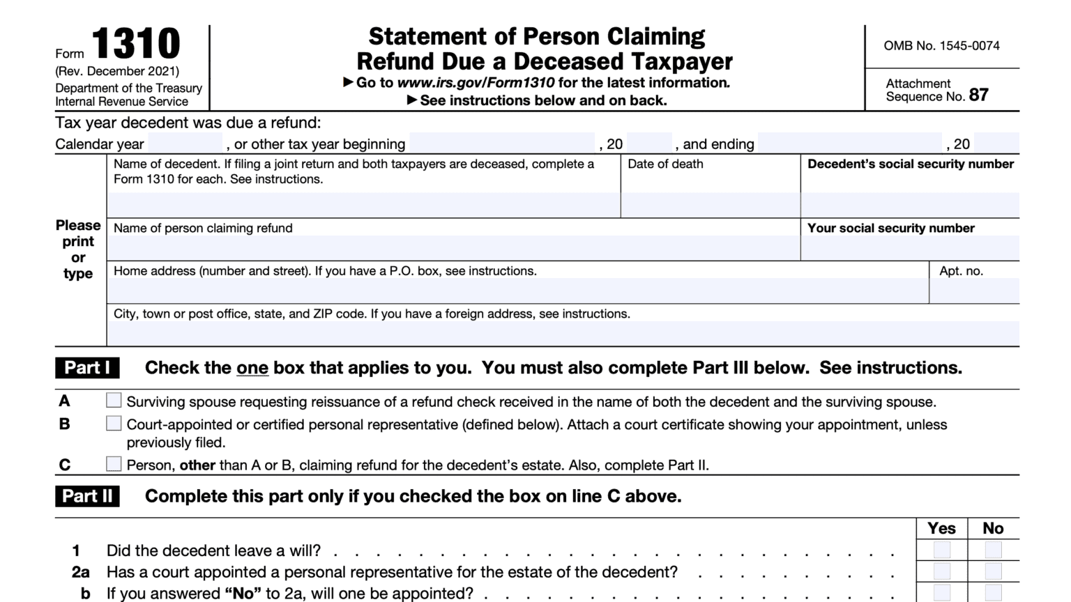 IRS Form 8971 Instructions - Reporting a Decedent's Property