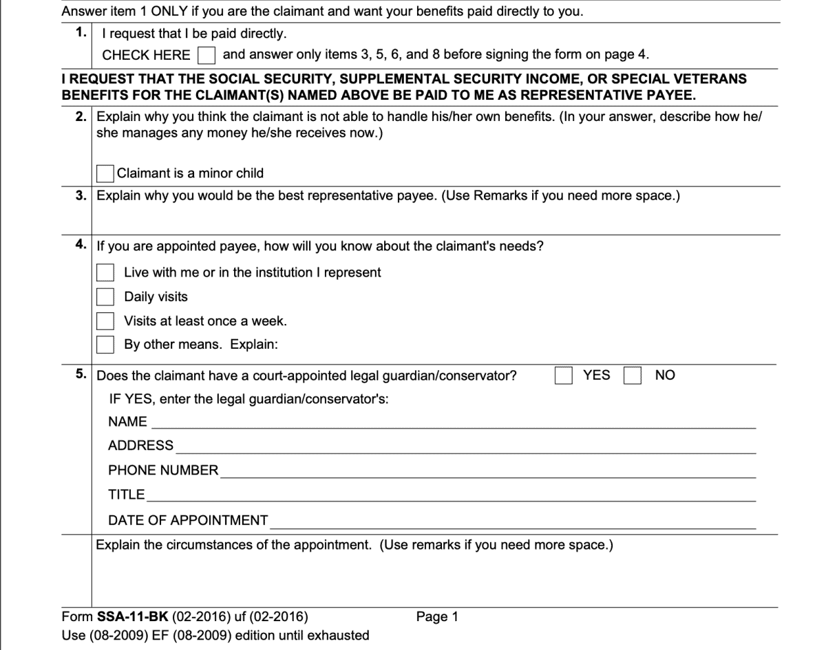 form-ssa-11-bk-a-representative-payee-guide