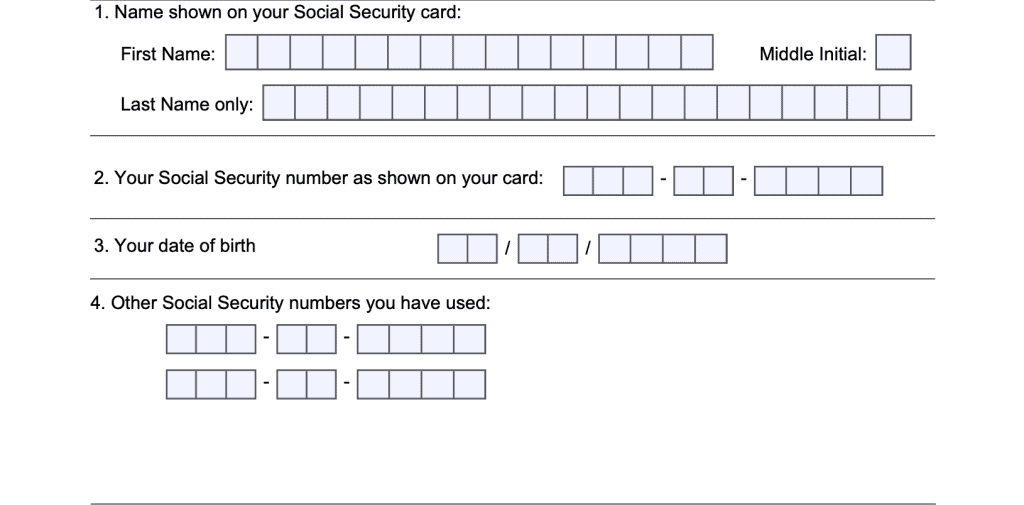 Form Ssa 7004 Your Social Security Statement Request 8867