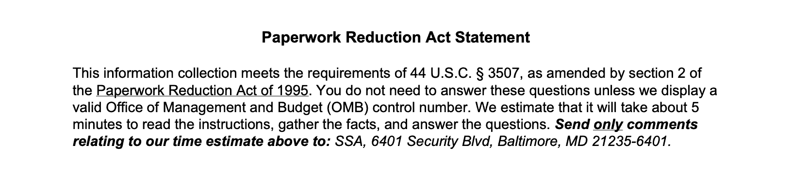 Form Ssa 7004 Your Social Security Statement Request 