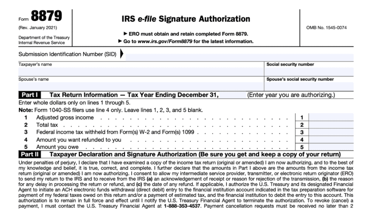 IRS Form 9325 Instructions - ERO Submission Acknowledgement