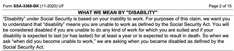 Ssa Form 3368 How To Fill Out Your Disability Claim