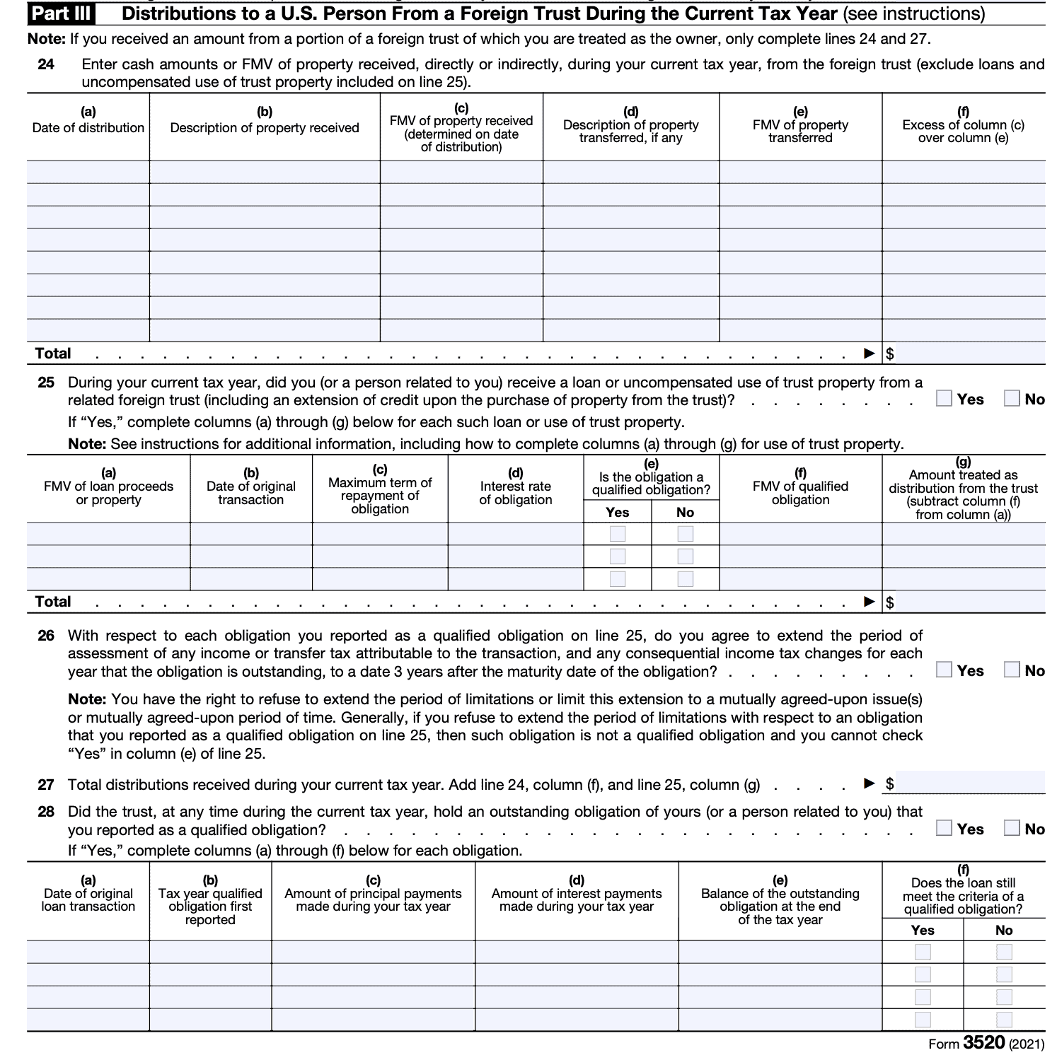 irs form 3520, part iii.