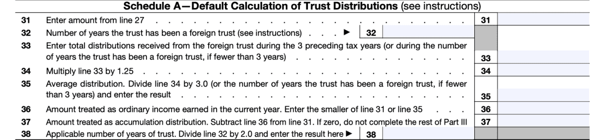 IRS Form 3520-Reporting Transactions With Foreign Trusts