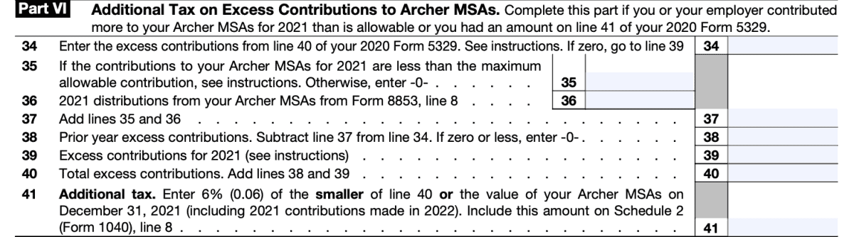 IRS Form 5329 Instructions - A Guide to Additional Taxes