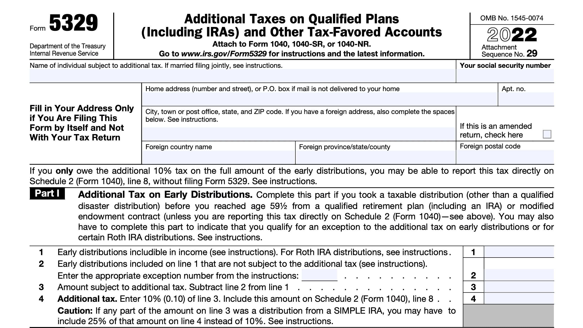 IRS Form 5329 Instructions A Guide to Additional Taxes