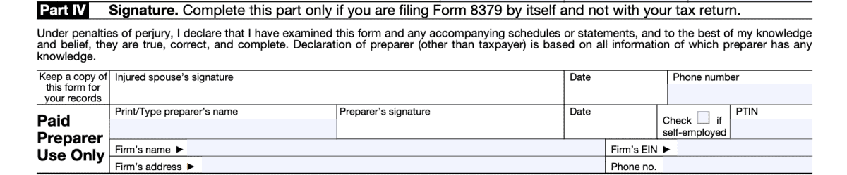 IRS Form 8379 Instructions