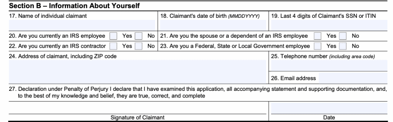 IRS Form 211 Instructions