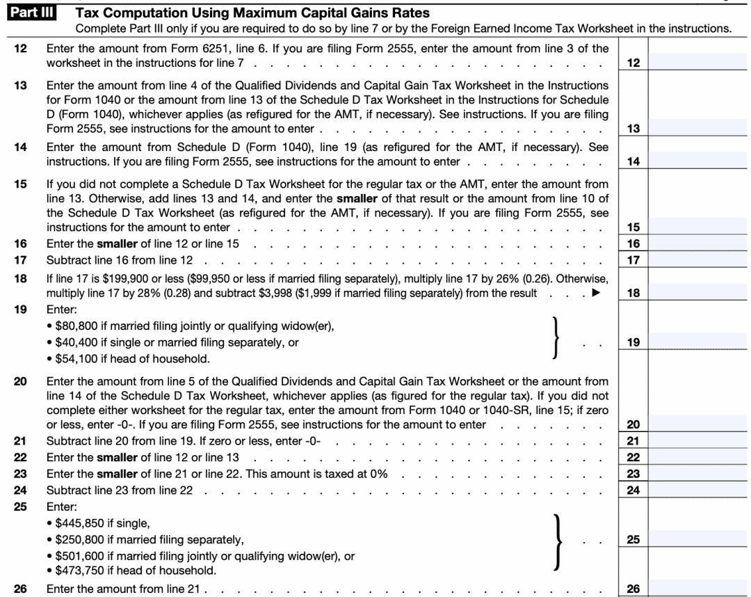 IRS Form 6251 Instructions - A Guide to Alternative Minimum Tax