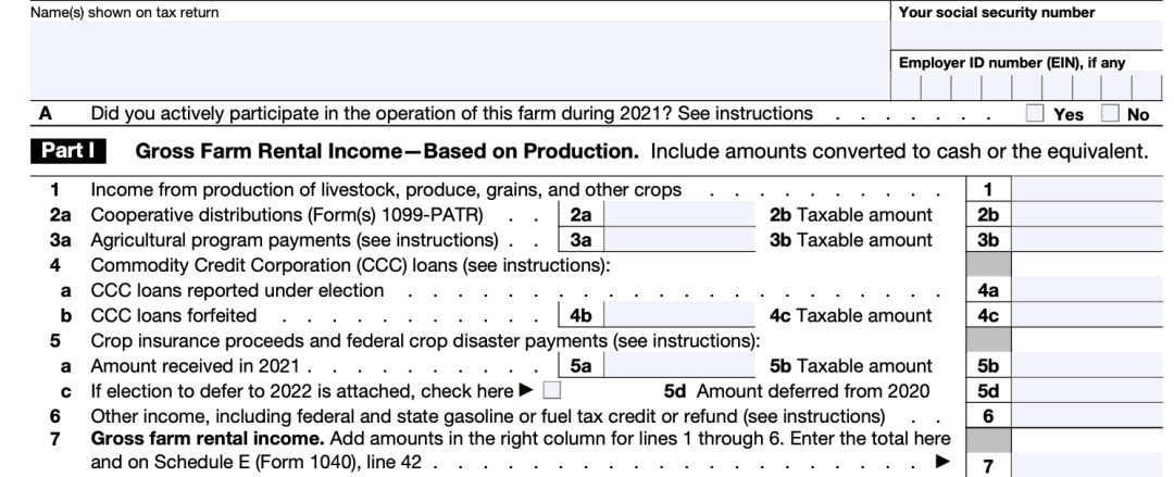 IRS Form 4835 Instructions - Farm Rental Income & Expenses