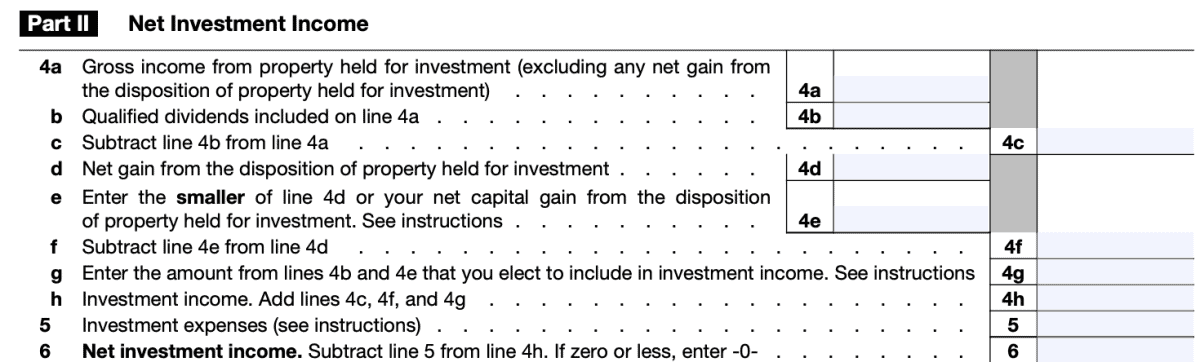 IRS Form 4952 Instructions: Investment Interest Deduction