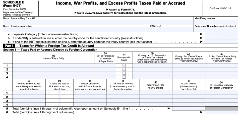 IRS Form 5471 Instructions - CFC Tax Reporting for U.S. Persons