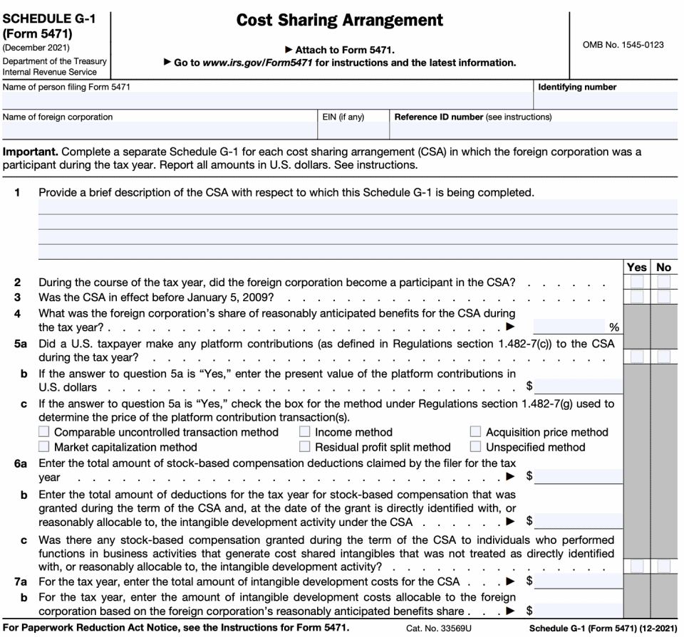 IRS Form 5471 Instructions - CFC Tax Reporting for U.S. Persons