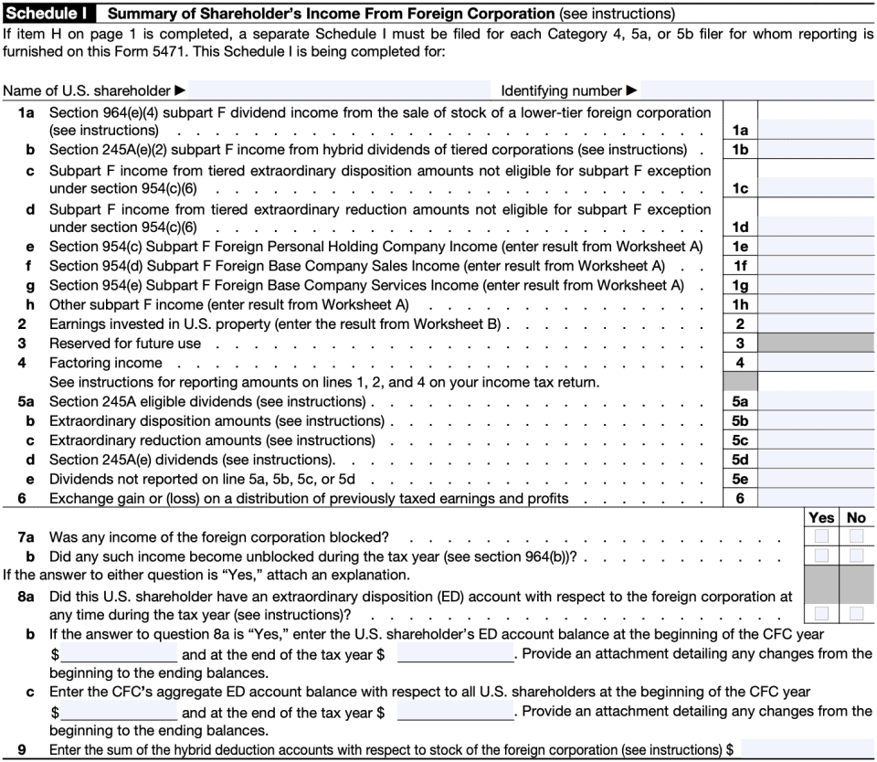 IRS Form 5471: Returns for U.S. Persons WRT Foreign Companies