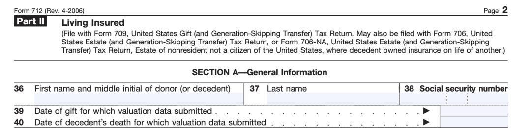 Irs Form 712 Instructions