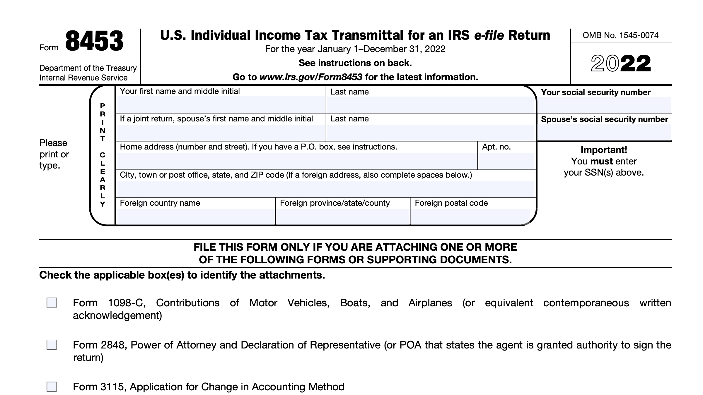 Irs Form 8453 Instructions 2259