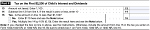 IRS Form 8814 Instructions - Your Child's Interest & Dividends