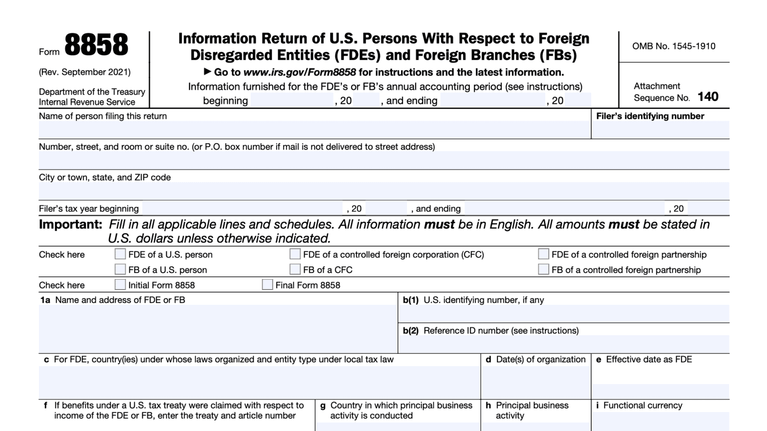 IRS Form 8832 Instructions - Entity Classification Election