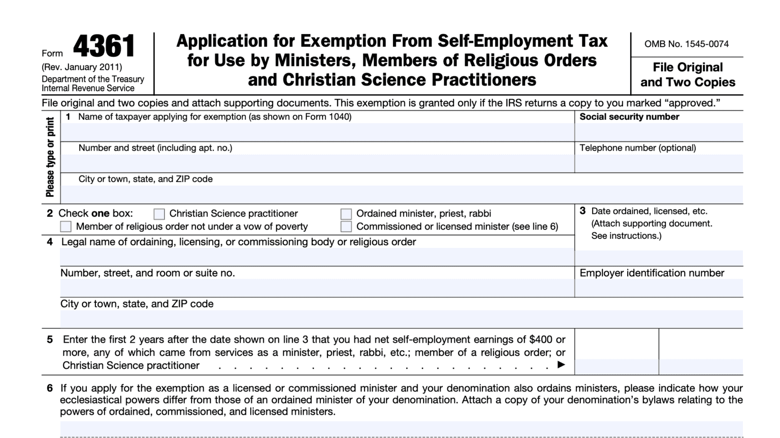 IRS Form 4029 Instructions