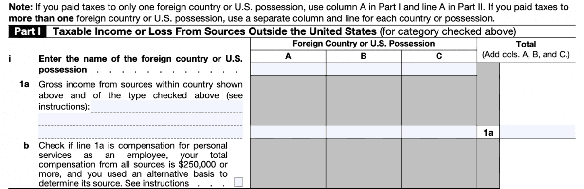 IRS Form 1116 Instructions - Claiming The Foreign Tax Credit