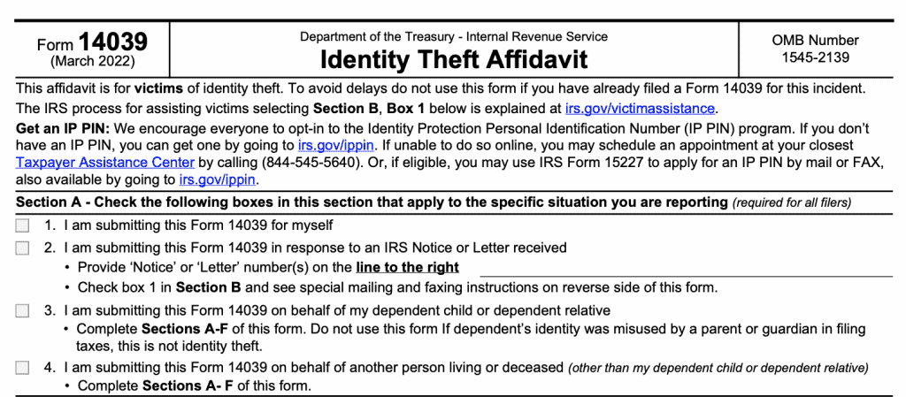 IRS Form 14039: A Guide to Your Identity Theft Affidavit