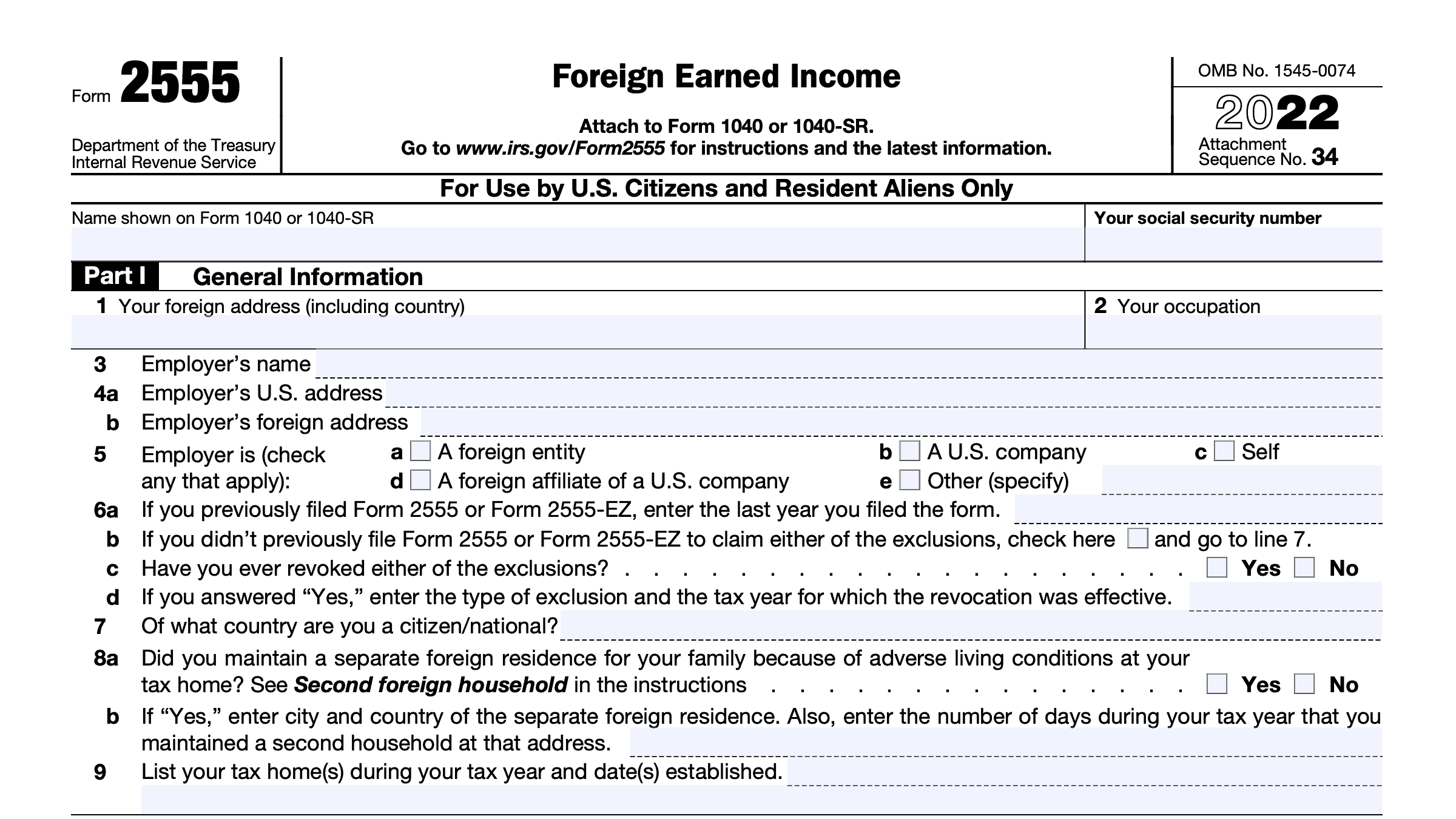 IRS Form 2555 A Foreign Earned Guide