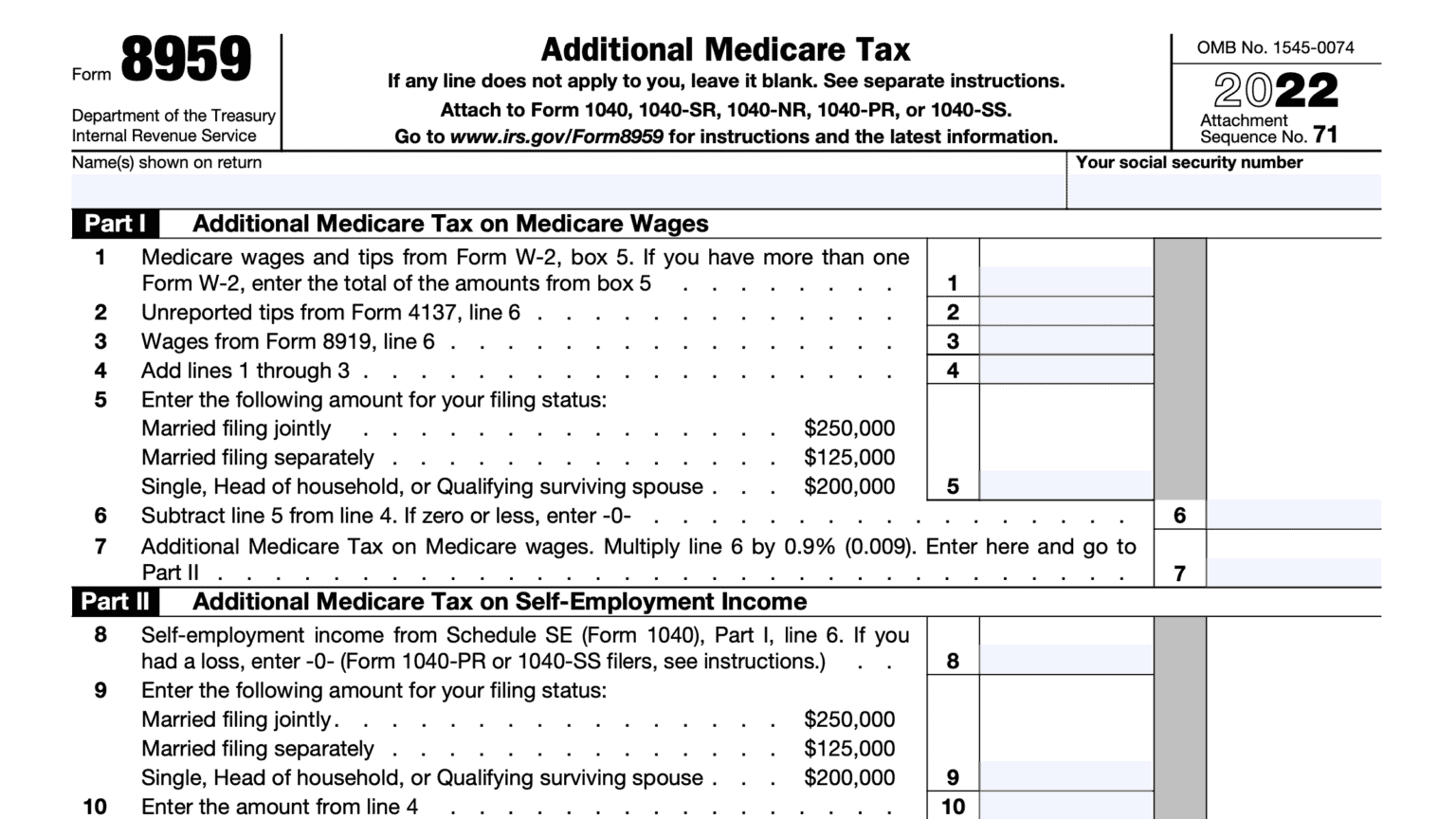 IRS Form 8960 Instructions Guide to Net Investment Tax