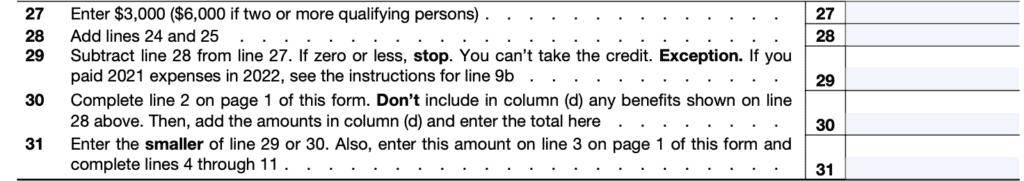 IRS Form 2441 Instructions - Child and Dependent Care Expenses