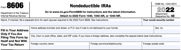 IRS Form 8606 Instructions - A Guide to Nondeductible IRAs