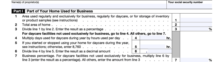 IRS Form 8829 Instructions - Figuring Home Business Expenses