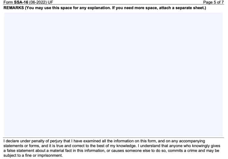 Form Ssa 16 Instructions Filing Your Disability Benefits Claim 5529