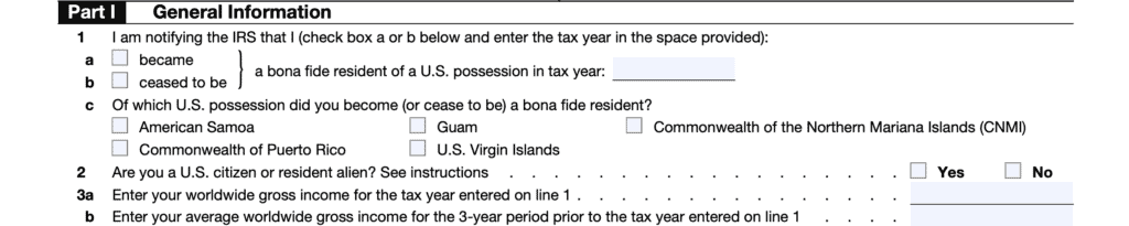 IRS Form 8898 Instructions - U.S. Territory Bona Fide Residence