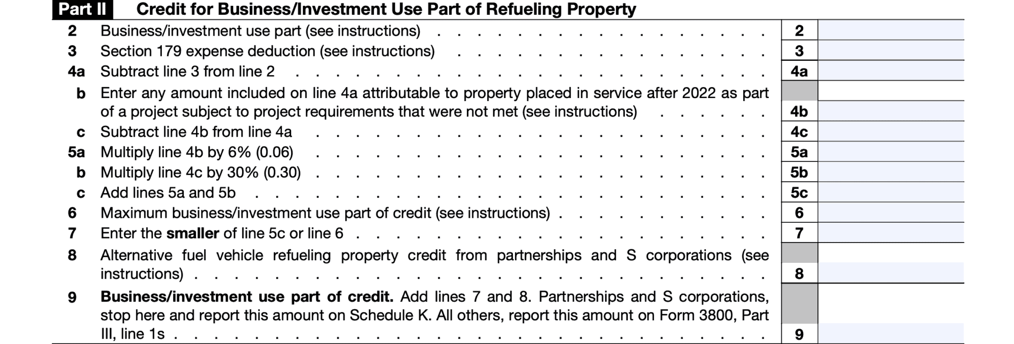 IRS Form 8911 Instructions - Alternative Fuel Refueling Credit