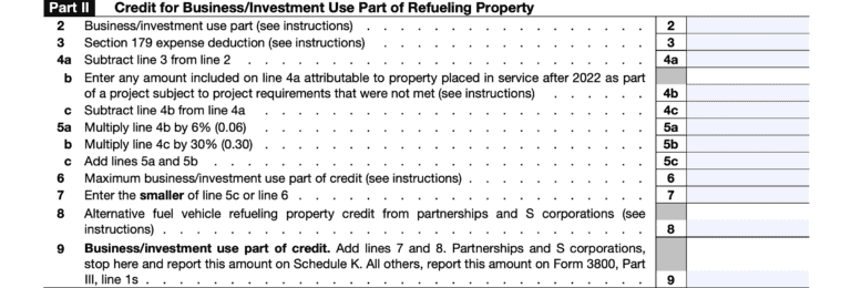 IRS Form 8911 Instructions - Alternative Fuel Refueling Credit