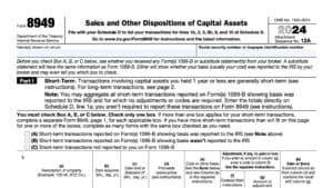 irs form 8949, sales and other dispositions of capital assets