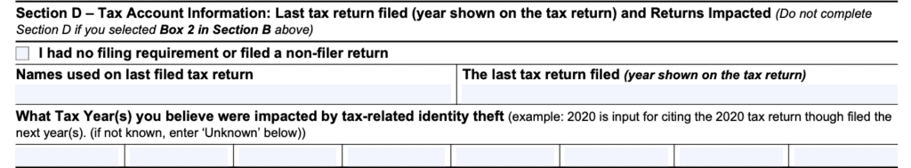 Irs Form 14039 Instructions Your Identity Theft Affidavit 6251