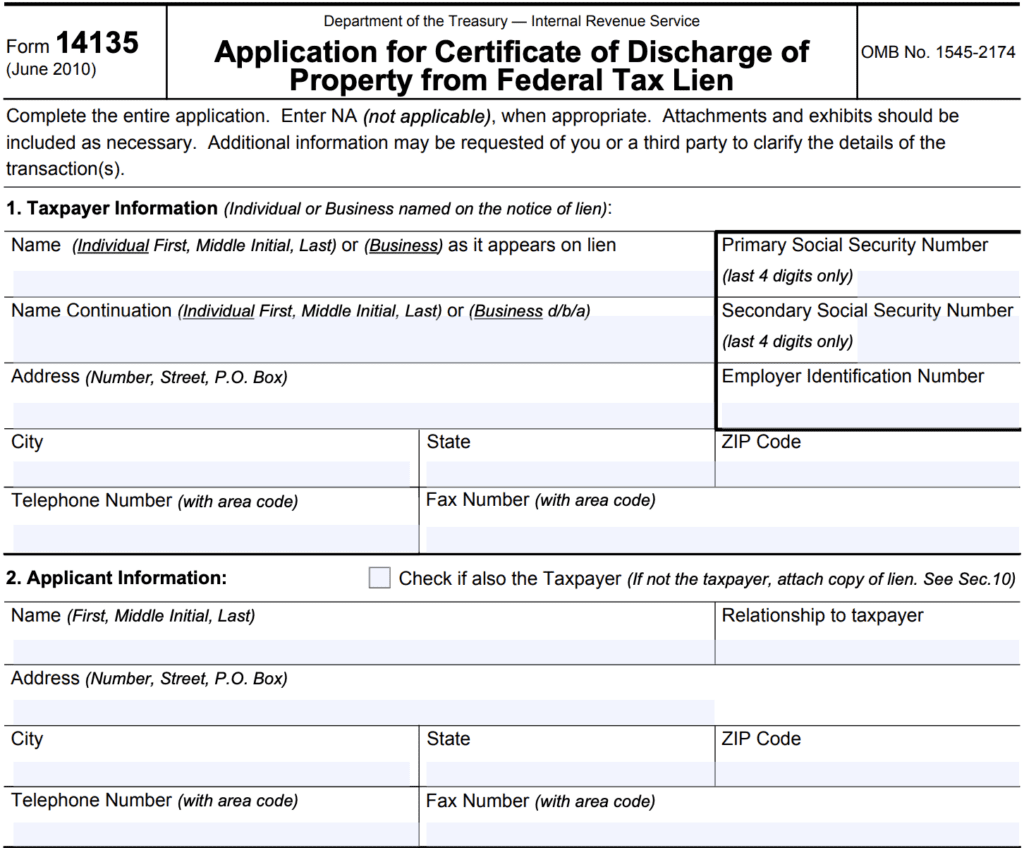 IRS Form 14135 Instructions