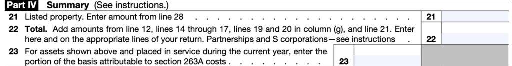 IRS Form 4562 Instructions - Depreciation & Amortization