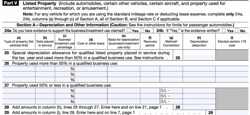 IRS Form 4562 Instructions - Depreciation & Amortization