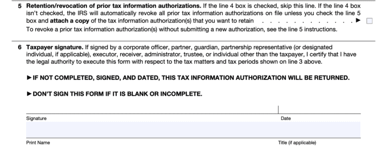 IRS Form 8821 Instructions - Tax Information Authorization