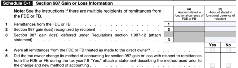 IRS Form 8858 Instructions - Information Return for FDEs & FBs