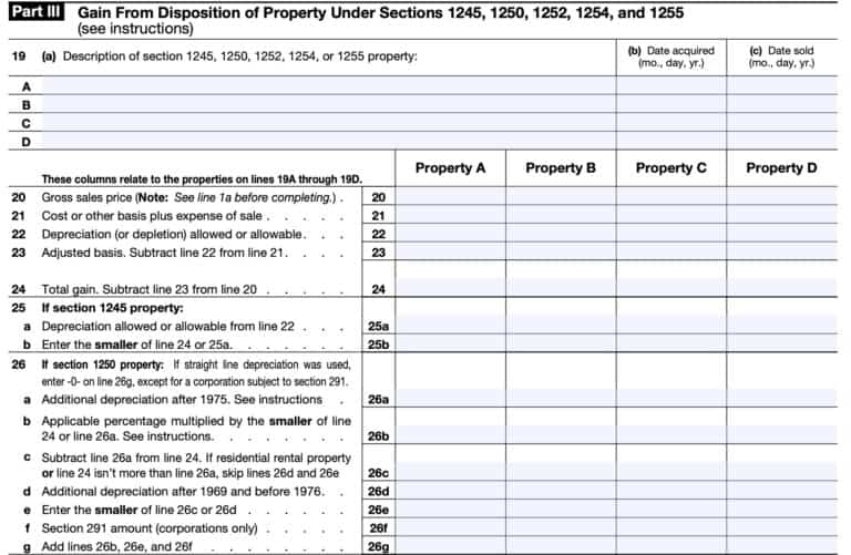 IRS Form 4797 Instructions - Sales of Business Property