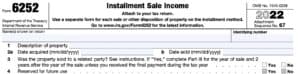 Irs Form 6252 Instructions - Installment Sale Income