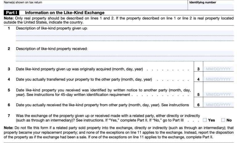 IRS Form 8824 Instructions: Like-Kind Exchanges