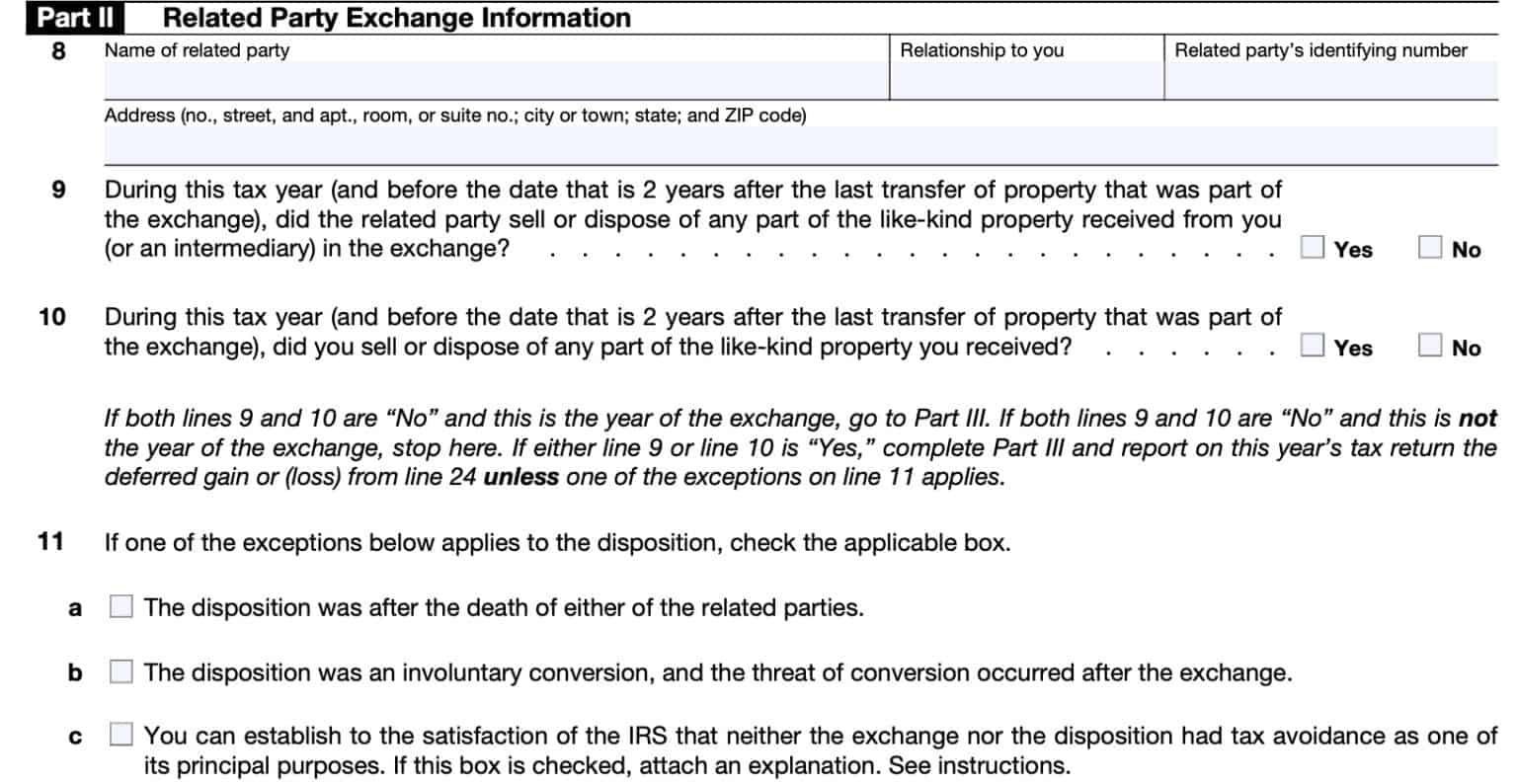 IRS Form 8824 Instructions: Like-Kind Exchanges