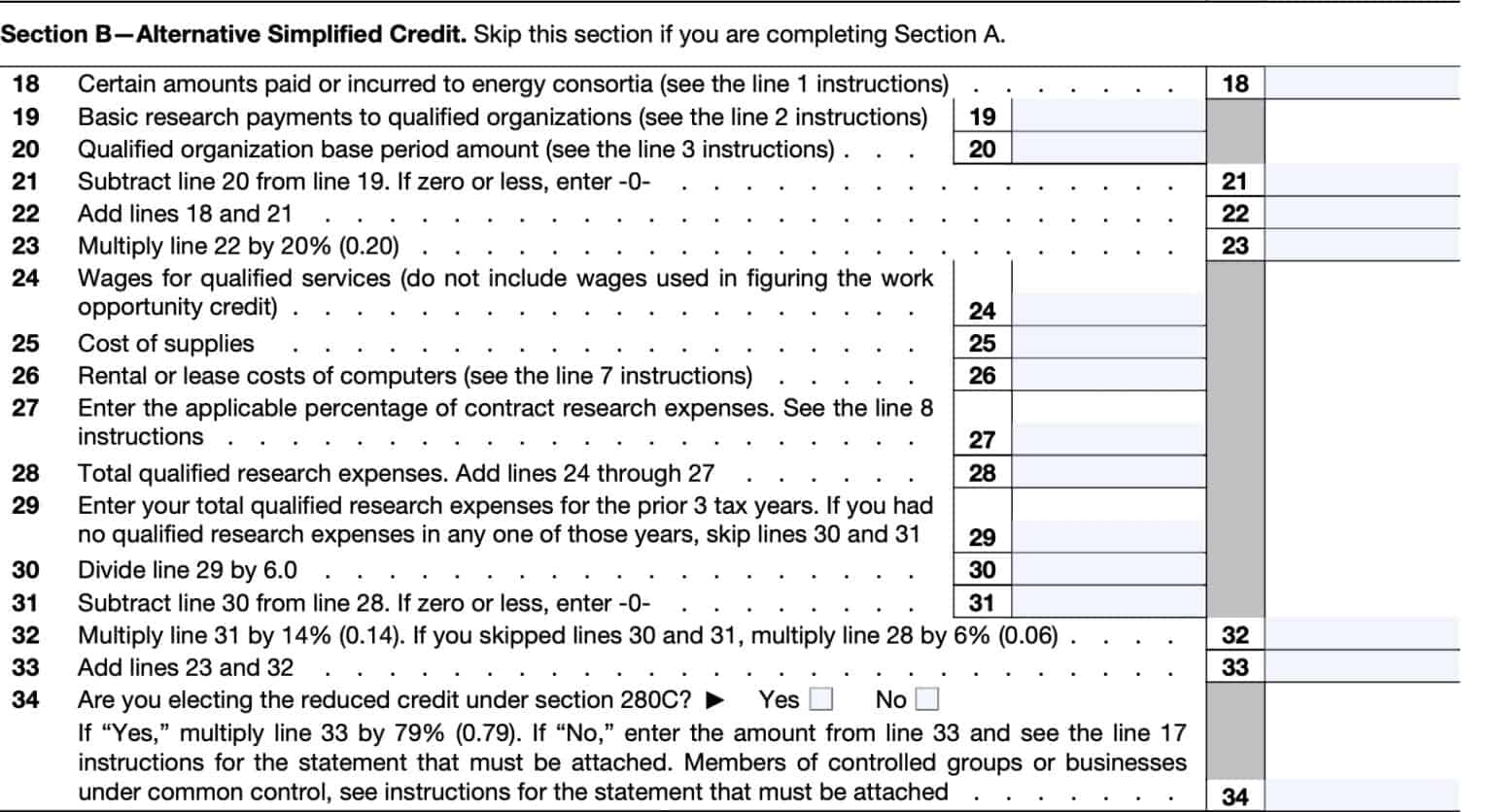 IRS Form 6765 Instructions - Tax Credit For Research Activities